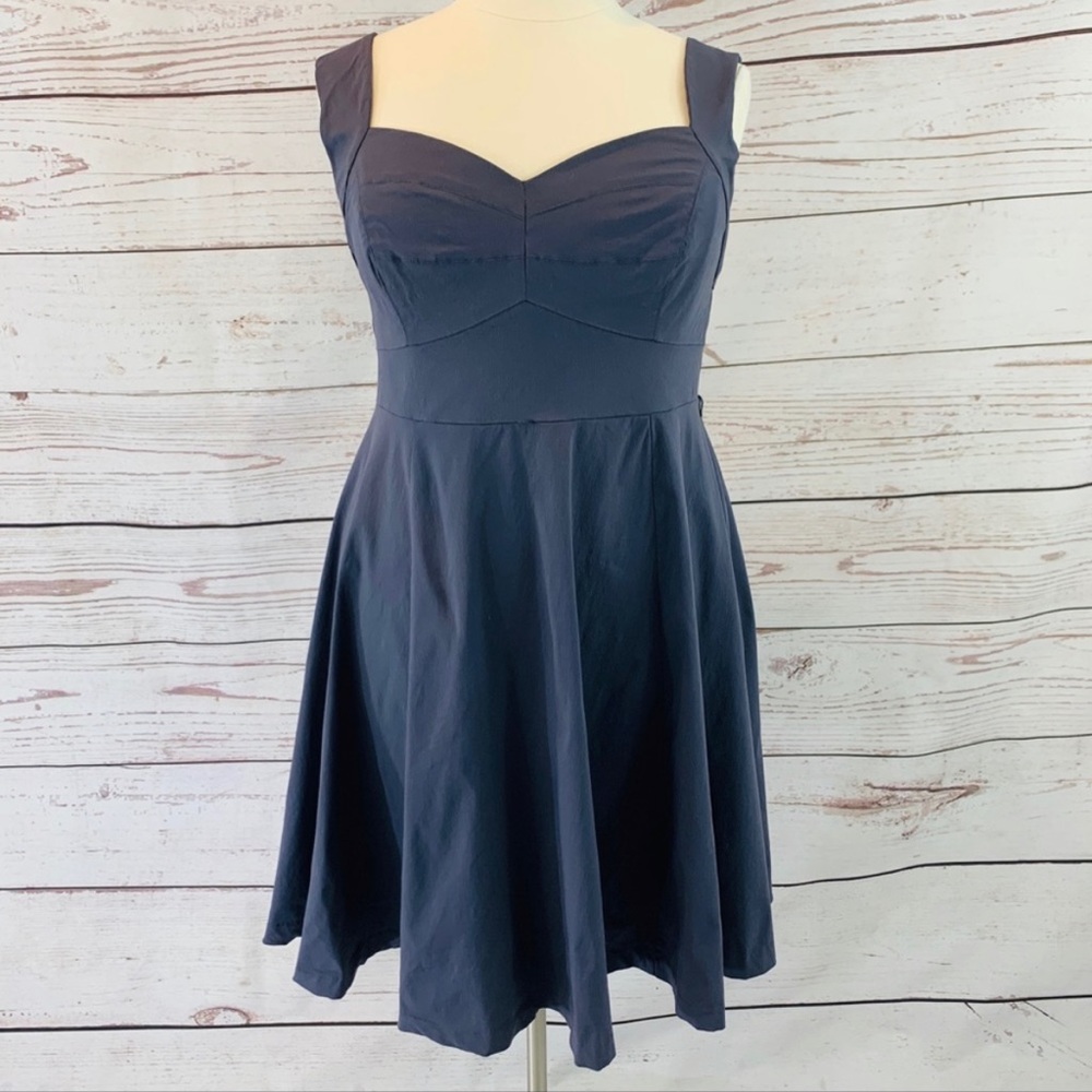 Torrid grey fit and flare denim feel material